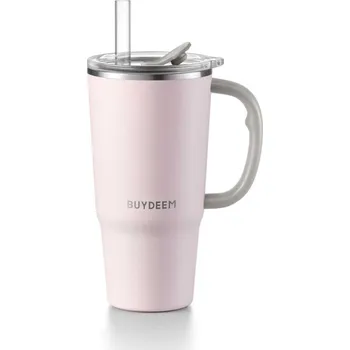 Termohrnek Termohrnek se slámkou BUYDEEM DS57 700 ml Růžový