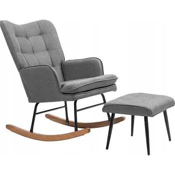 Křeslo Houpací křeslo Homcom šedé