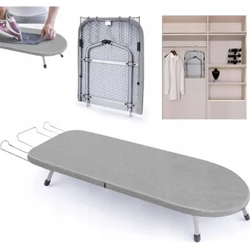 Žehlicí prkno MULTIFUNKČNÍ SKLÁDACÍ ŽEHLICÍ PRKNO S HÁČKEM NA ZAVĚŠENÍ ŠEDÉ