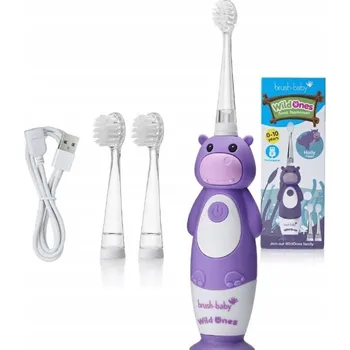 Elektrický zubní kartáček Sonický kartáček BRUSH-BABY WildOnes Hroch