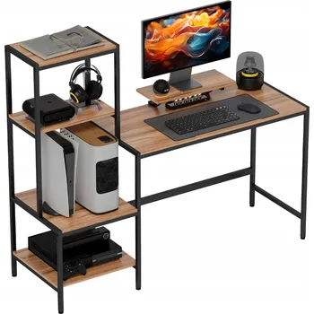 Psací stůl Obdélníkový psací stůl Homcom 48 x 150 x 125 cm, odstíny žluté