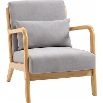 Křeslo Tradiční křeslo Homcom šedé