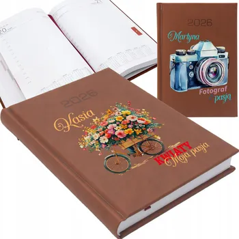 Kalendář KNIŽNÍ KALENDÁŘ 2026 Denní PLÁNOVAČ A5 DÁREK TVOJE DEDIKACE 48 VZORŮ
