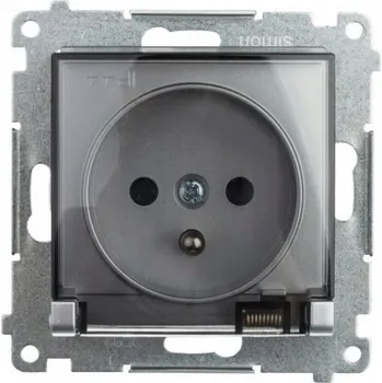 Elektrická zásuvka Elektrická Zásuvka nástěnná Kontakt-simon stříbrná