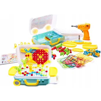 ostatní stavebnice Šroubovák vrtačka šroubky stavebnice konstrukční 258 dílů