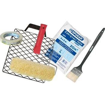 Malířský váleček Spokar Plyš žlutozelený váleček na malování, 240 mm + držák, folie, páska