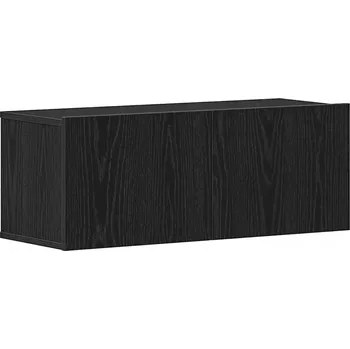 Televizní stolek Televizní skříň Nástěnný 2 pcs Černý dub 80 x 30 x 30 cm