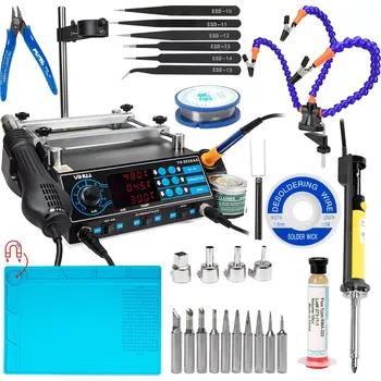 Páječka Yihua 853AAA BGA pájecí sada + odsávačka, třetí ruka