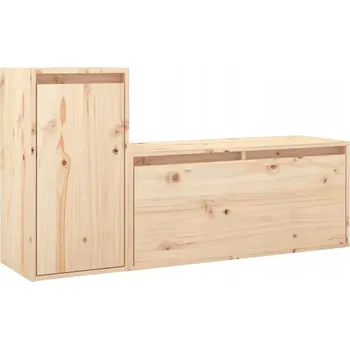 Televizní stolek VidaXL Skříňky pod TV, 2 ks, masivní borové dřevo