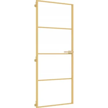 Interiérové dveře Interiérové skleněné dveře matné 83 x 201,5 cm zlaté s hliníkovým rámem