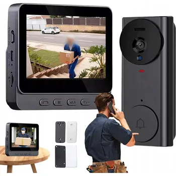 Domovní zvonek 5MP ŠIROKOÚHLÝ WIFI ZVONEK 2,4 GHz QHD KAMERA SMART VIDEO ZVONEK 1660p PIR 64GB