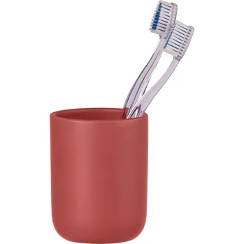 Držák na kartáček Červený kelímek na zubní kartačky, keramický, Ø 7,6 cm, Allstar