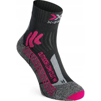 Pánské ponožky Ponožky trekové ponožky X-Socks Trek Outdoor Low Cut - fuchsia 35-36