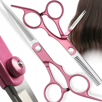 Kuchyňské nůžky PROŘEZÁVACÍ NŮŽKY NA VLASY A VOUSY 2v1 - RŮŽOVÉ