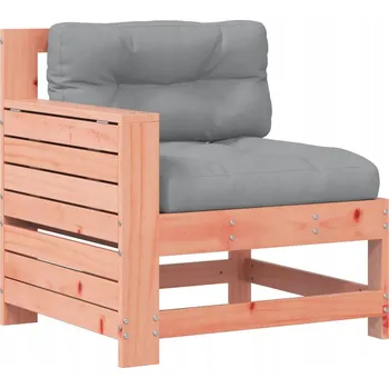 Zahradní nábytek Zahradní pohovka s polštářem, šedá, dřevo douglaska, 69 x 62 x 70,5 cm