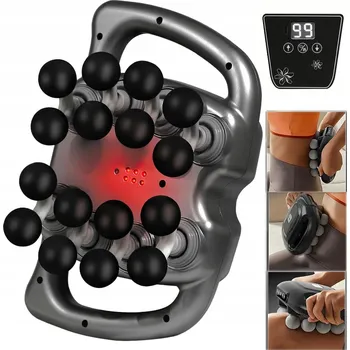 Masážní přístroj MASÁŽNÍ PŘÍSTROJ VIBRAČNÍ PŘÍSTROJ NA MASÁŽ TĚLA ZAD PISTOLE MASÁŽNÍ GUN 16 NÁSTAVCŮ