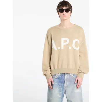 Dámský svetr Svetr A.P.C. Logo Jumper UNISEX Beige XL