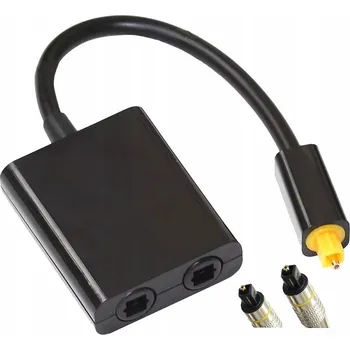 Bezpečnostní kamera TOSLINK OPTICKÝ ROZDĚLOVAČ AUDIO SPLITTER 1x2 SPDIF ADAPTÉR 1 do 2