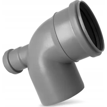 Kanalizační potrubí Kanalizační koleno 110 mm Úhel 90° ODBOČKA 50 mm ZADNÍ Spojka Redukce J7-P