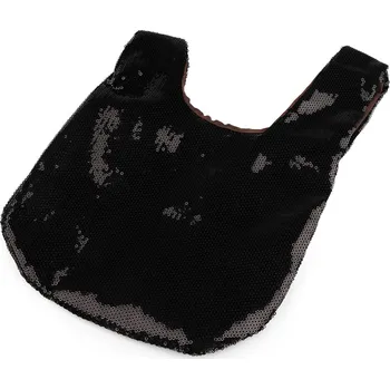 Kabelka Flitrová kabelka / taška 26x21 cm, velké, 2 černá