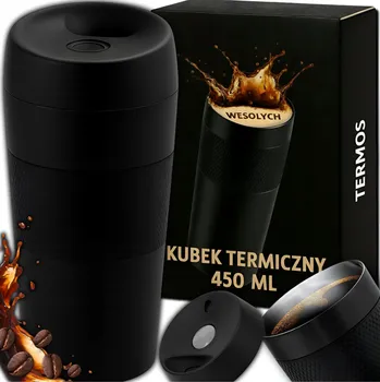 Termoska TERMOHRNEK TERMOSKA HORKÉ NÁPOJE DO 12H-24H KÁVA ČAJ VZDUCHOTĚSNÝ 450ml