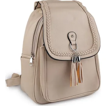 Městský batoh Dámský batoh 33x37 cm, střední, 1 béžová světlá