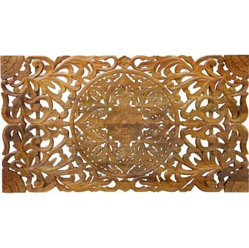 Obraz Indický nábytek - Obraz na zeď Retro 160x90x3 ručně vyřezávaný z masivu mango Retro