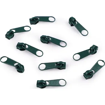 Zip Jezdec ke spirálovým zipům No 3 pro metráž typu POL, malé, 272 zelená piniová