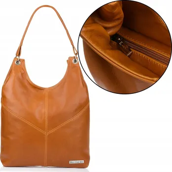 Kabelka Beltimore kabelka z pravé kůže hnědá