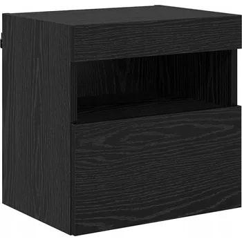 Televizní stolek Skříňky na TV zeď Nástěnný 2 pcs Černý dub 40 x 30 x 40 cm