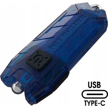 Mini klíčenková svítilna Nitecore TUBE V2.0, modrá (USB-C) 55 lm
