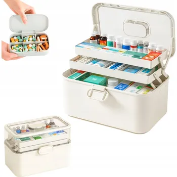 Organizér na léky s 5 přihrádkami na den