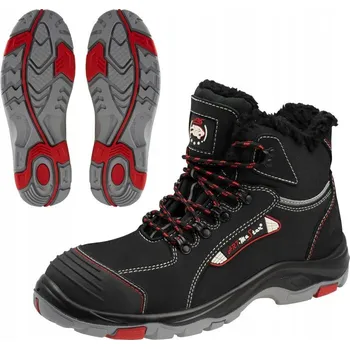 Pracovní obuv Pracovní zateplené kotníkové boty s ocelovou špičkou, kožené BTnred oc S1 39