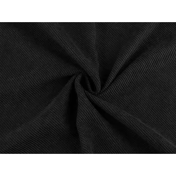 Dekorační látka s žinylkovou strukturou, střední, 8 28 (250 g/m²) černá