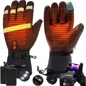 Rukavice VYHŘÍVANÉ LYŽAŘSKÉ RUKAVICE ZIMNÍ ELEKTRICKÉ VODĚODOLNÉ