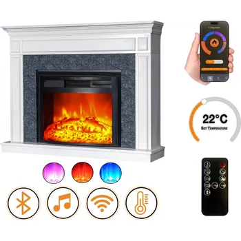 Elektrický krb DLC Home Morella White EF 4