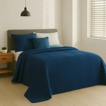 PREMIUM přehoz na postel SOFIA z měkkého a matného sametu prošívaný do vzoru rybí kosti