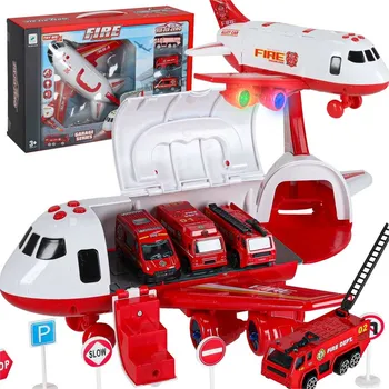 autíčko Aga Dopravní Letadlo + 3 hasičské vozy