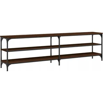 Televizní stolek TV skříňka hnědý dub 180 x 30 x 50 cm kompozitní dřevo a kov