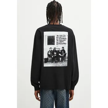 Pánské tričko Bavlněné tričko s dlouhým rukávem No Problemo No War, XL, černá, 99X