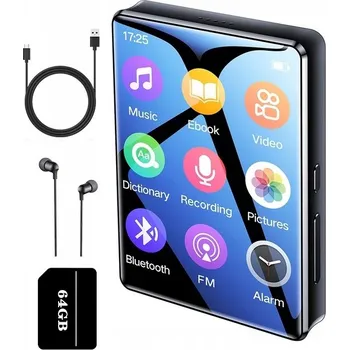 MP3 přehrávač MP3 MP4 64 GB SD karta černý 64 GB