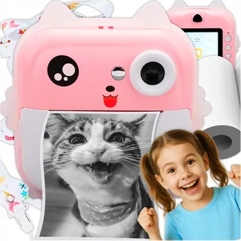 Digitální fotoaparát Fotoaparát KRUMAD INSTANTNÍ FOTOAPARÁT PRO DĚTI DRUKUŚ růžový (růžový)