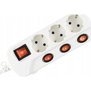 Napájecí kabel Napájecí rozvaděč Home NVK 03K/WH, 1,5 m, H05VV-F, kabel 3G1,0 mm2