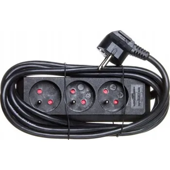 Napájecí kabel Zásuvková lišta Brennenstuhl Eco-Line 3 zásuvky 3 m černý