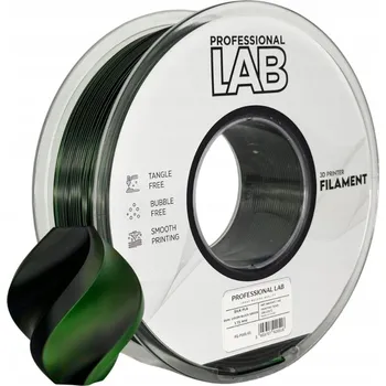 3D tisk Filament Silk PLA Dual Color černá zelená Prof Lab 1,75mm 1kg černo-zelený