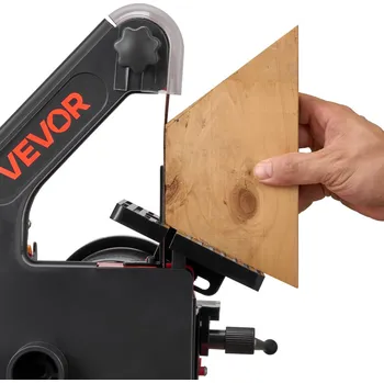 úhlová bruska Vevor Stolní pásově-kotoučová bruska 125 mm, 25×762 mm, 250 W, 0–45° stůl