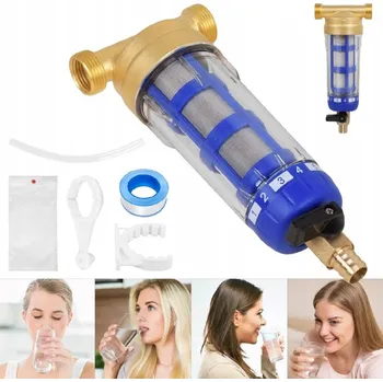 vodní filtr SAMOČISTÍCÍ MOSAZNÝ FILTR NA VODU 3/4" S USADZOVACÍ NÁDOBOU - PŘEDFILTR