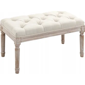 Taburet Taburet čalouněný Homcom bílý