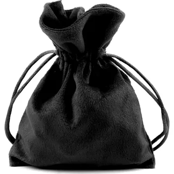 Dárkový pytlík 10x13 cm sametový, střední, 60 černá