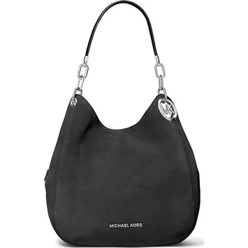 Michael Kors kožená semišová kabelka shoulder bag černá + doprava zdarma